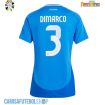 Camisa de time de futebol Itália Federico Dimarco #3 Replicas 1º Equipamento Feminina Europeu 2024 Manga Curta
